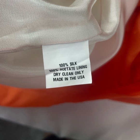 Simple Silhouettes New York Silk Strapless Mini Dress in Orange Size 6 - Picture 4 of 4